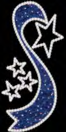 Dos grandes copos de nieve, 4 flashes intermitentes y 3 estrellas de 4 puntas en color blanco Dos Flocs de neu grans, 4 flaixos intermitents, i 3 estels de 4 puntes de color blanc Secuencia de ocho