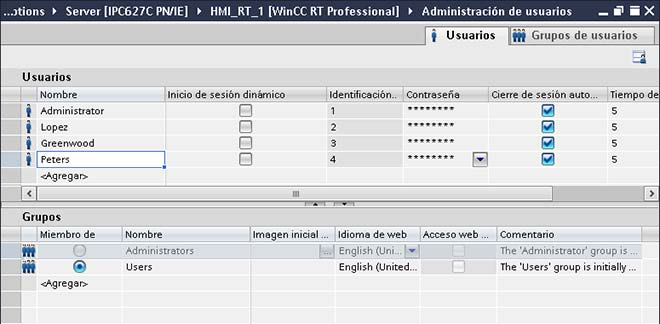 Creación de sistemas multipuesto 2.4 Configurar la interfaz de usuario HMI en el servidor WinCC 3.