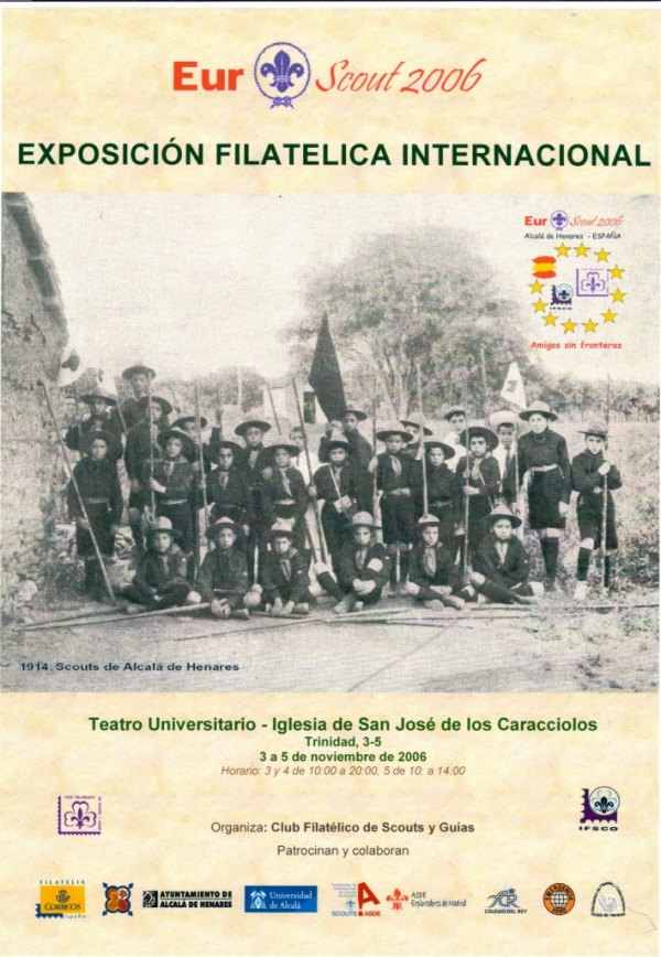 EURO S COUT. 2006. Organizada por la Sociedad Filatelica de Scout y Guías se celebró en Alcalá de Henares, M adrid, del 2 al 5 de noviembre.