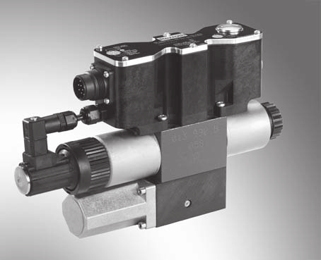 Válvula proporcional direccional 4/3 vías de mando directo, con funcionalidad pq RS 29/3.3 Reemplaza a: 2.