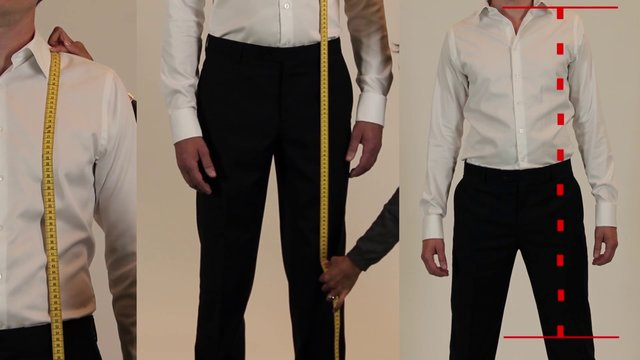 Línea de cintura de la levita referencia inicial es la costura del hombro de la camisa. Mida hasta el ombligo, o hasta donde usted desee que quede la línea de cintura de la levita.