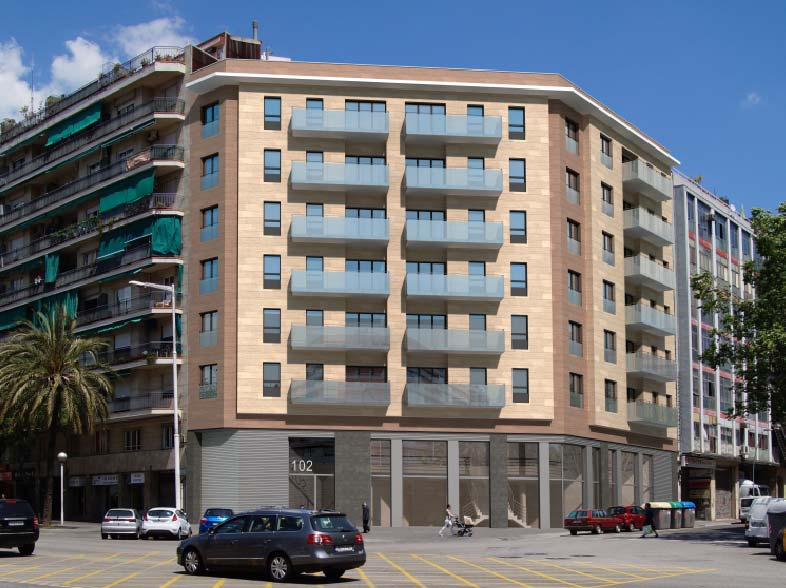 PROMOCIÓ MARINA 102 BARCELONA Memòria de qualitats* L EDIFICI Promoció d habitatges situat al barri de El Parc i la Llacuna del Poblenou, districte de Sant Martí de Barcelona, al carrer Marina 102.