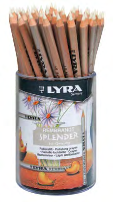 Lápiz Lyra Rembrandt Splender ARTÍSTICO Lápiz profesional, ideal para uso artístico. Aporta una mayor luminosidad y brillo a los colores, haciéndolos más uniformes y brillantes sobre el papel.