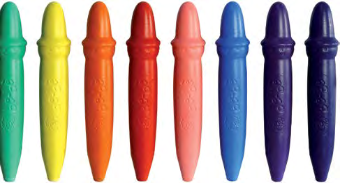 Crayón Giotto Bebé Super crayones diseñados para niños a partir de los dos años. Nó tóxicos, dermatológicamente testeados.