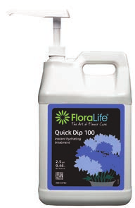 Hidratación: 100 Quick Dip 100 Hidratación instantánea para flores Solución de hidratación lista para usar para todos los tipos de flor que mejora el flujo del agua a través de los tallos de la flor