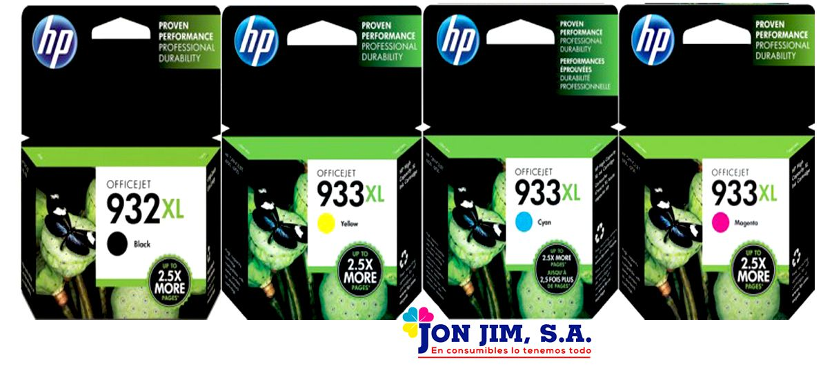 El cartucho de tinta HP 932-933 imprimen con calidad profesional página tras página.