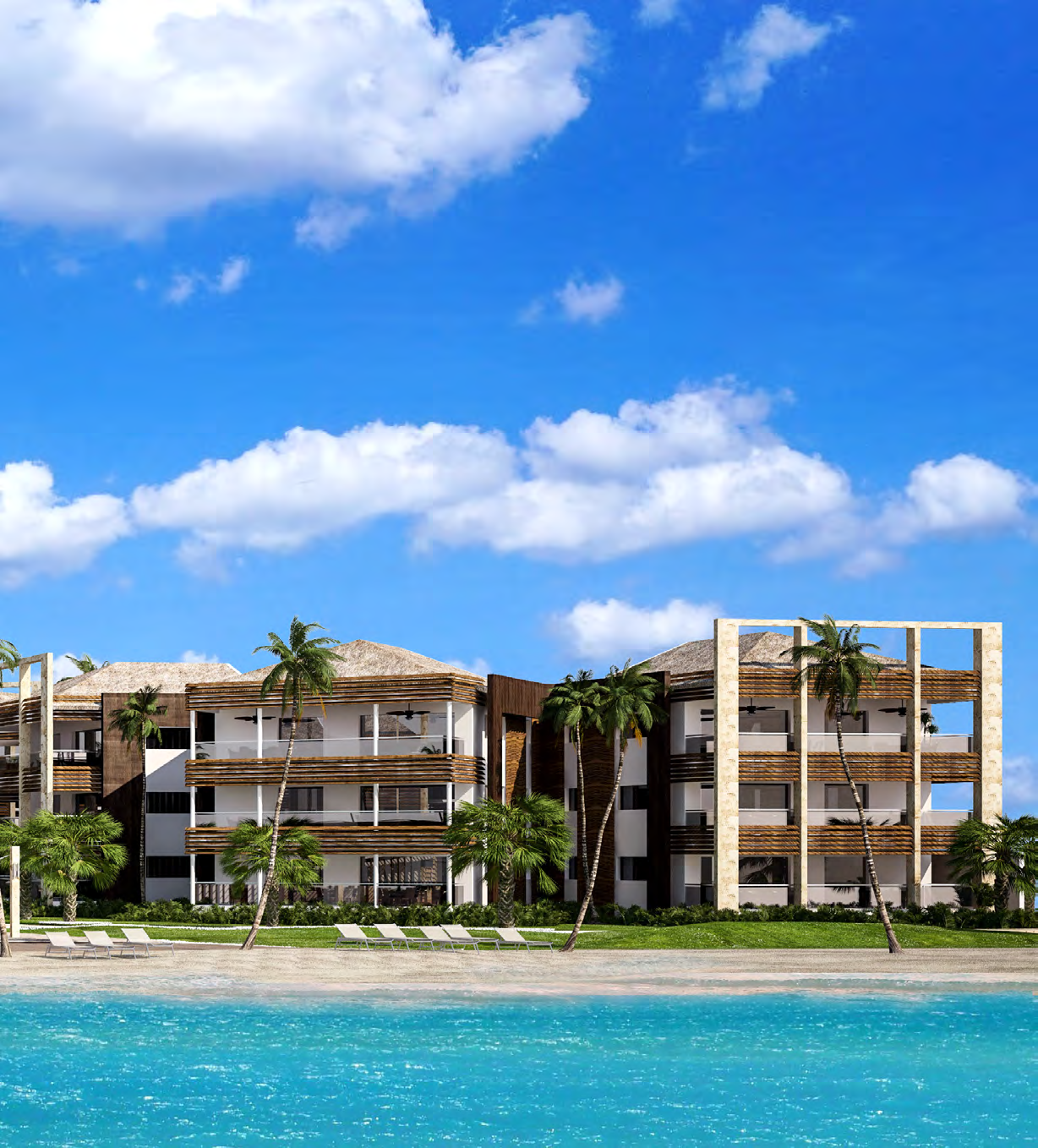 393 LINEAL FEET OF BEACH FRONT Placed upon 393 feet of beachfront and 6 acres of beautifully landscaped gardens lies BLUE BEACH PUNTA CANA.