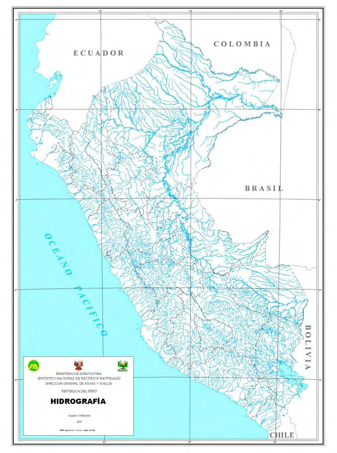 Disponibilidad Hídrica Superficial en el Perú (Ríos) Pacífico: 34,624 MMC 1.