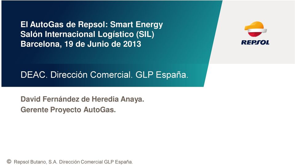 Dirección Comercial. GLP España.