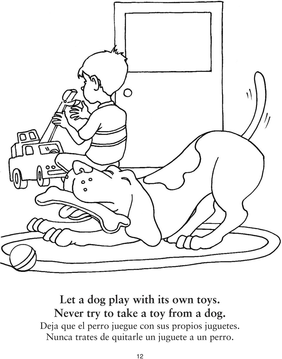 Deja que el perro juegue con sus propios