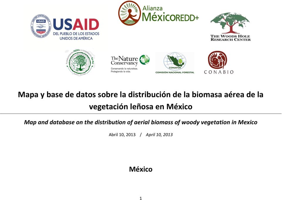database on the distribution of aerial biomass of woody