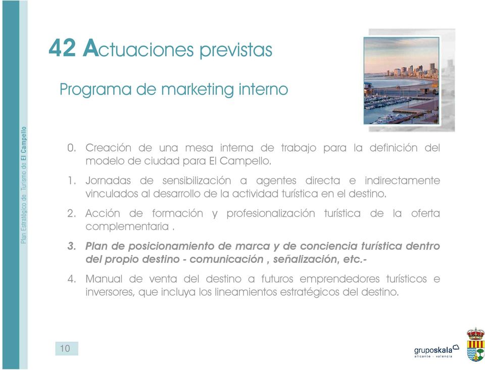 Acción de formación y profesionalización turística de la oferta complementaria. 3.
