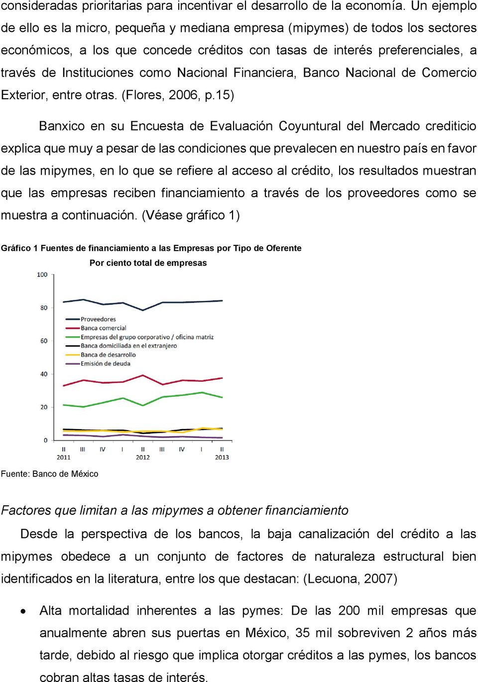 Nacional Financiera, Banco Nacional de Comercio Exterior, entre otras. (Flores, 2006, p.