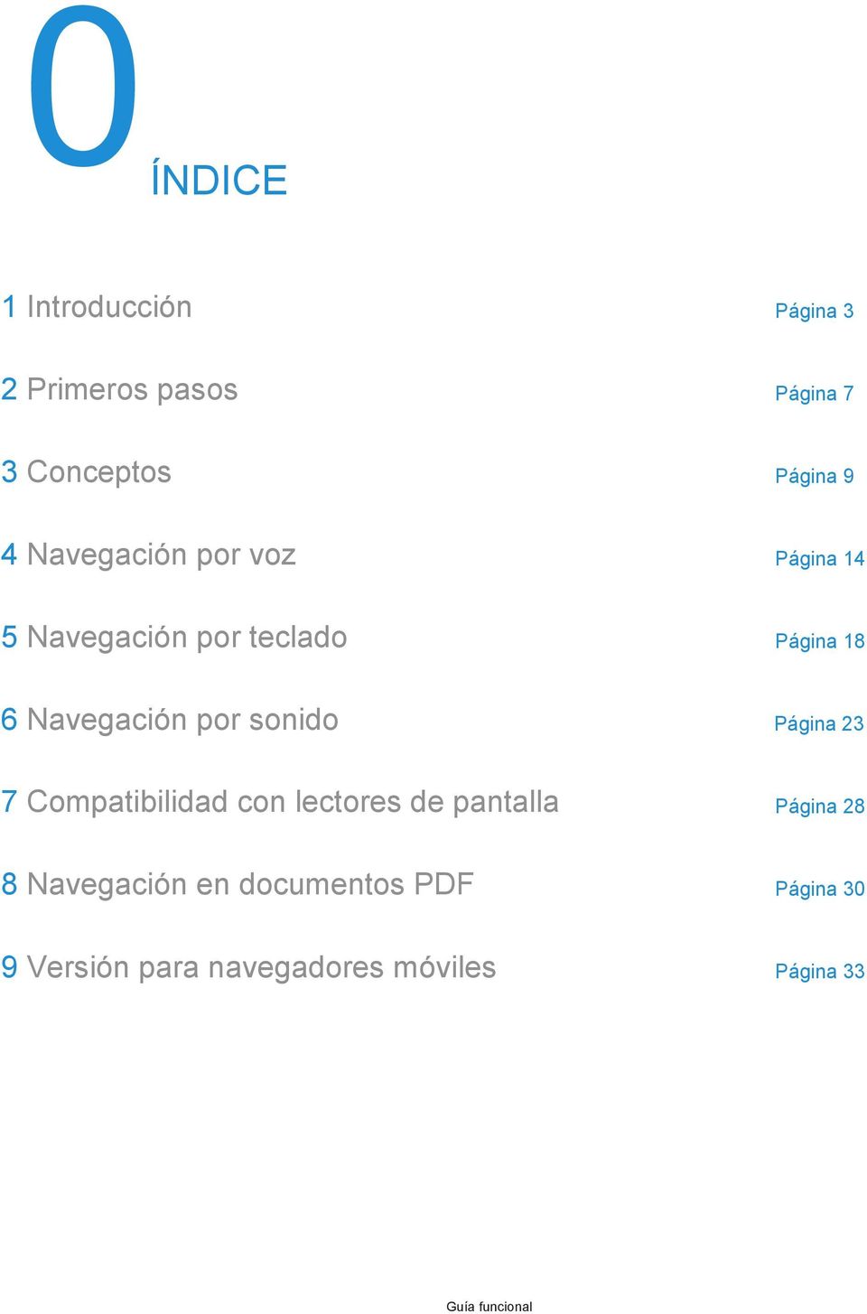pantalla 8 Navegación en documentos PDF 9 Versión para navegadores móviles