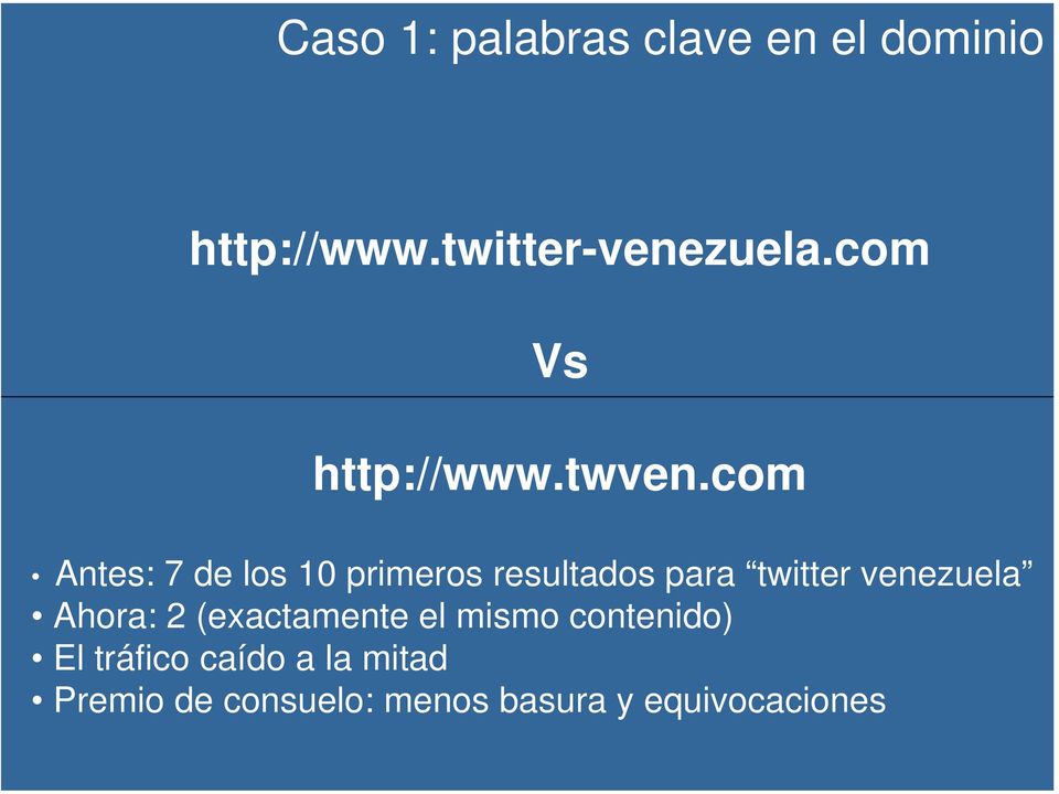 com Antes: 7 de los 10 primeros resultados para twitter venezuela