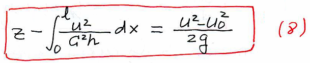 a) Debido a las fuerzas de presión: b) debido a la acción de la gravedad: Como el centro de gravedad recorre (z+y-z o ), el trabajo desarrollado por la masa líquida es: c) Debido a las fuerzas de