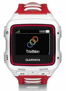 Serie Forerunner 920XT 5 Reloj multideporte con pantalla color y monitor de actividad Perfiles de deporte predeterminados y personalizables: carrera, bici, natación, triatlón Natación: monitoriza