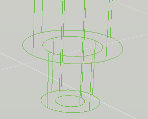 2. Haga zoom a la base del poste. 4. Use el object snap Center y el comando Move para posicionar el nucleo al centro del poste. 3.