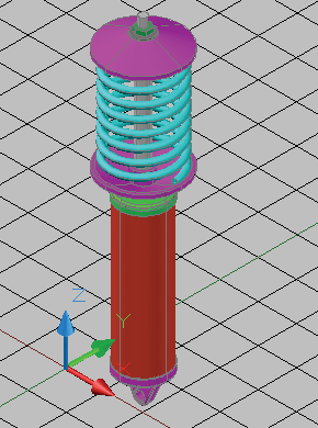 7. Descongele el layer Retainer. 6. Para crear el espiral: En el panel de control 3D Make, haga clic en Sweep.