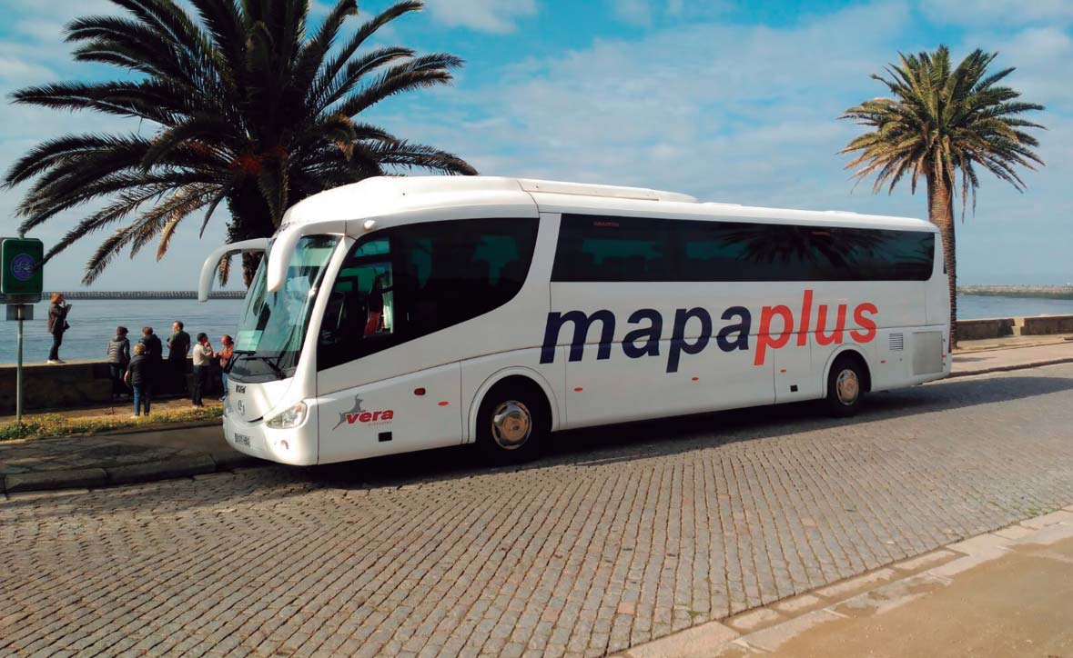 WIFI Gratis LOS AUTOBUSES Mapa Plus utiliza en sus circuitos europeos e ibéricos, modernos y confortables autobuses con los últimos adelantos en butacas reclinables, reposabrazos, climatización,