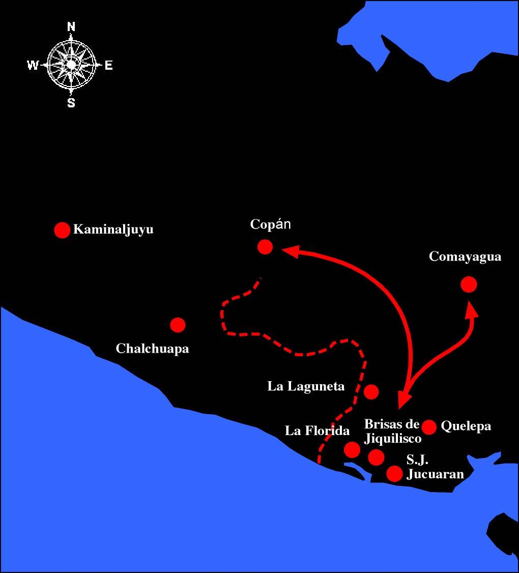 específicamente en la Choluteca y Comayagua. Esto da a conocer que las esferas de intercambio se intensificaron hacia sitios en el centro y occidente de Honduras.