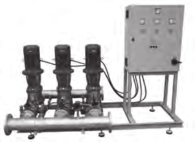 GRUPOS DE PRESIÓN SERIE GVV Grupo de presión Xylem de velocidad fija con o sin maniobra de alternancia fabricado conforme al CTE, REBT:2002 y 2006/42/CE.