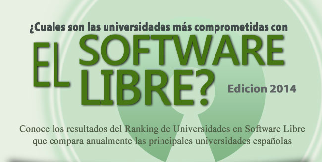 SW Libre en España Universidades Nota: El Ranking de Universidades de Software Libre' es una iniciativa de PortalProgramas, un canal de descarga de software