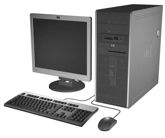 1 Recursos del Producto Recursos de la Configuración Estándar Los recursos de la computadora HP Compaq Minitorre pueden variar según el modelo.