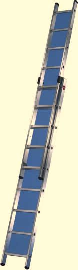 1.2 Escaleras 1.2 Escaleras de aluminio ESCALERA ANDAMIO KETTAL Construida con tubo soldado rectangular de aluminio pulido 58x25mm. Doble sistema de deslizamiento: Extensión lineal y en tijera.
