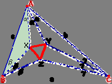 El teorema dice así: Sea ABC un triángulo arbitrario. Trazamos las trisectrices de cada uno de los ángulos A, B, C.