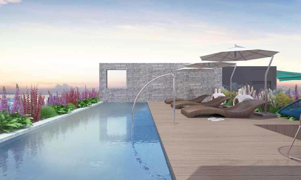 piscina + terraza Sol y Mar Una vista increíble, la frescura
