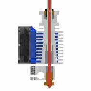 alimentación caliente el hot end hasta las temperaturas nombradas anteriormente. Junto a la resistencia se coloca el termistor NTC encargado de medir la temperatura. 55.