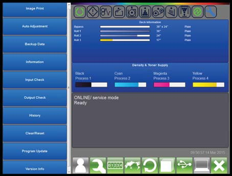 Soluciones de gestión de impresión Interfaz técnica con pantalla táctil KIP La interfaz técnica con pantalla táctil KIP