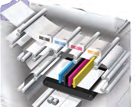 La amplia variedad de tipos de papel incluye sobres y papel liviano. Diseñada para durar La ComColor, diseñada para los ambientes de alta producción, está construida para durar.