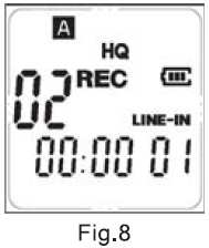 Baje el volumen de la grabadora si se produce acople de sonido. 5. Para parar la grabación, pulse el botón de grabación/parada (REC/STOP).