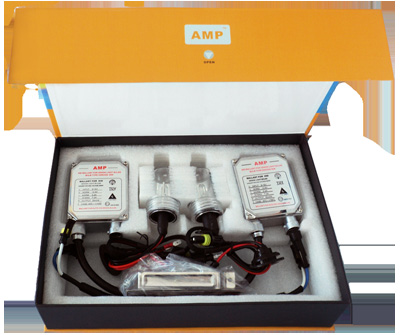 Kit Xenón AMP con focos de luz baja y dual Especificaciones Entrada de voltaje al balastro Voltaje de ignición Entrada de corriente Entrada máxima de corriente Salida en watts Salida en voltaje de