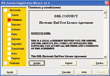 Siga las instrucciones en pantalla para instalar DHL Connect.