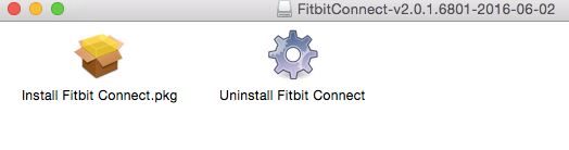 3. Se te ofrecerá la opción de abrir o guardar el archivo; selecciona abrirlo. Unos segundos después, aparecerá la opción de instalar Fitbit Connect. 4. Haz doble clic en Install Fitbit Connect.pkg.
