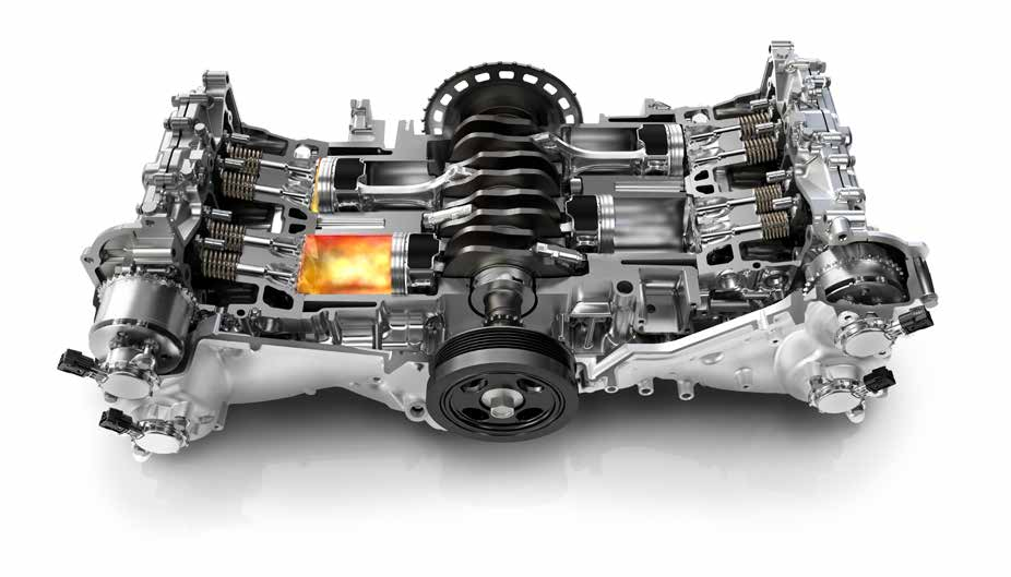 Combinado con el motor SUBARU BOXER para una disposición simétrica prácticamente perfecta, entrega una gratificante potencia con una tracción excepcional, proporcionando equilibrio y estabilidad para