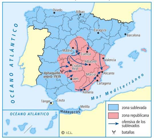 Guerra Civil en marzo de 1939. Tema 9. La guerra civil española (1936-1939). 3. La última etapa de la Guerra (15 de noviembre de 1938-28 de marzo de 1939).