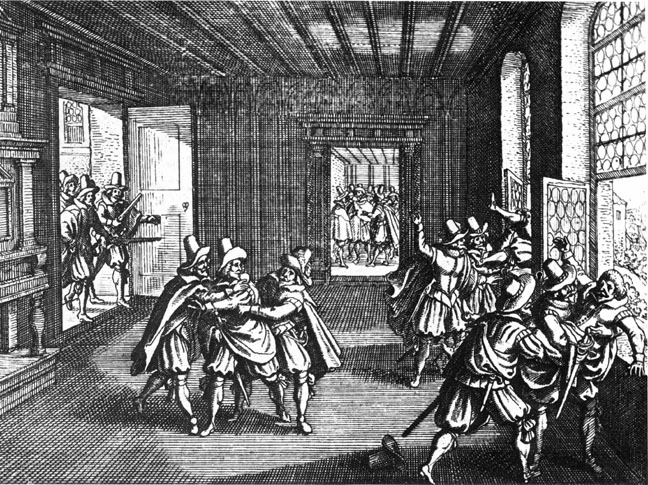 *En 1618 los checos defenestran a los representantes del emperador y obtienen el apoyo del Palatinado. Se inicia el conflicto. La defenestración de Praga (1618).