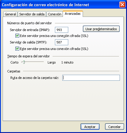En la pestaña Servidor de salida (ver Figura 5), cerciórese de tener habilitado el cuadro de verificación Mi servidor de salida (SMTP) requiere autenticación, así como la opción Utilizar la misma