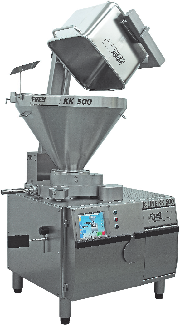 Gran rendimiento, práctico y cumple con Grupos metas K-Line KK500: Productores de salchichas crudas secadas al aire Productores con altas demandas de capacidad de llenado sin