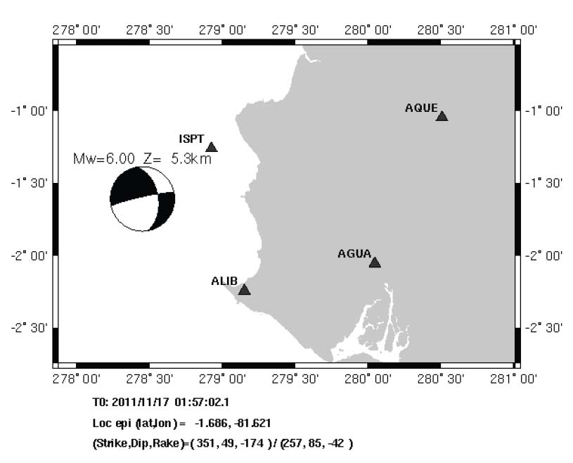 Análisis de la sismicidad registrada por la estación de la Isla de la Plata (ISPT) durante el