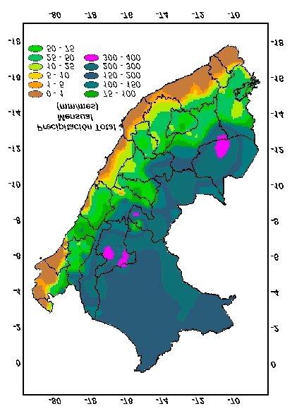 Mapa 3. Comportamiento mensual de la precipitación Mapa 4.