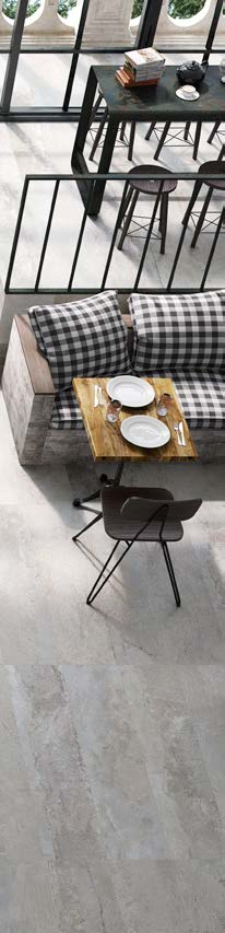 DAIFOR ESSENTIAL COLLECTION Daifor has the appearance of stone flooring covered with cement, which has worn down over time letting the original flooring show through.