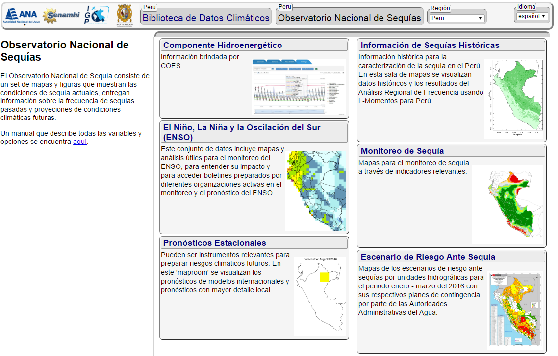 El Observatorio de Sequías para el Perú Integrado en el Sistema Nacional de