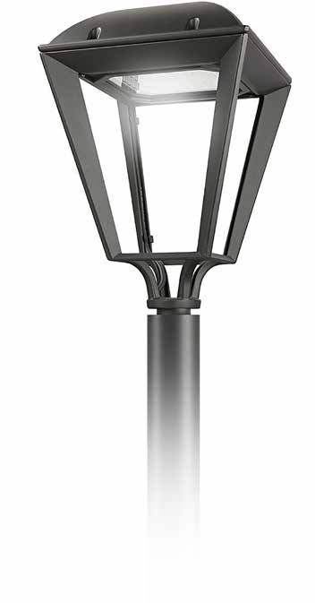 Luminario para exterior MICENAS Philips Micenas Gen2 LED es la familia de punta de postes con diseño clásico para instalarse en entornos tradicionales así como en entornos modernos combinando la