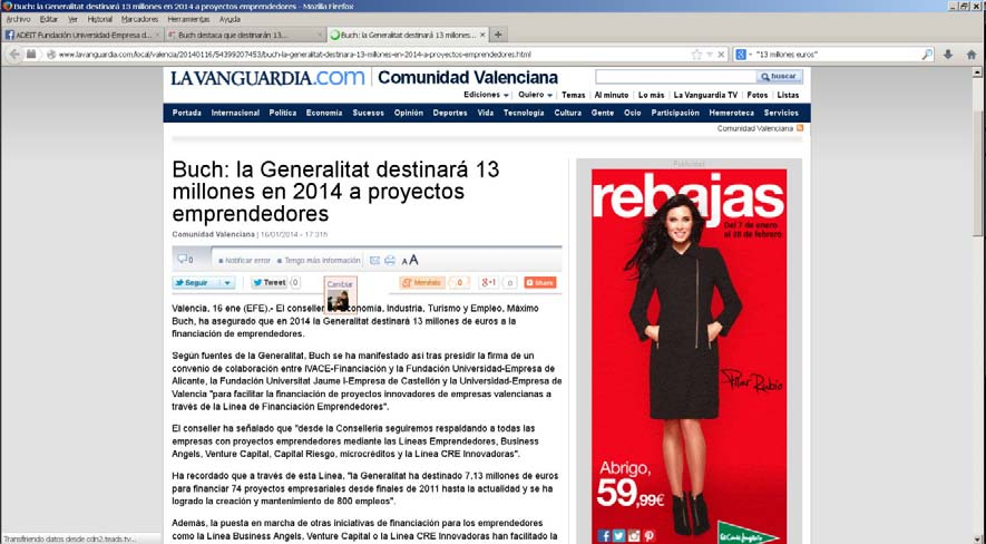 Prensa LA VANGUARDIA Noticia completa: http://www.lavanguardia.