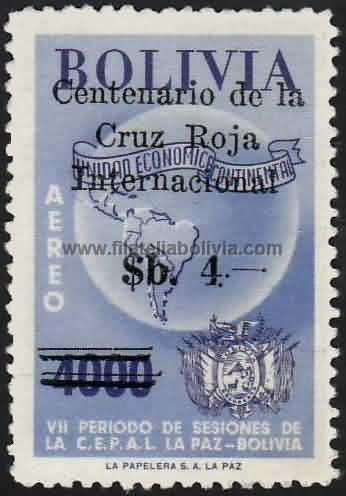 Álbum de sellos postales de Bolivia Página 75 1966 CENTENARIO DE LA CRUZ ROJA